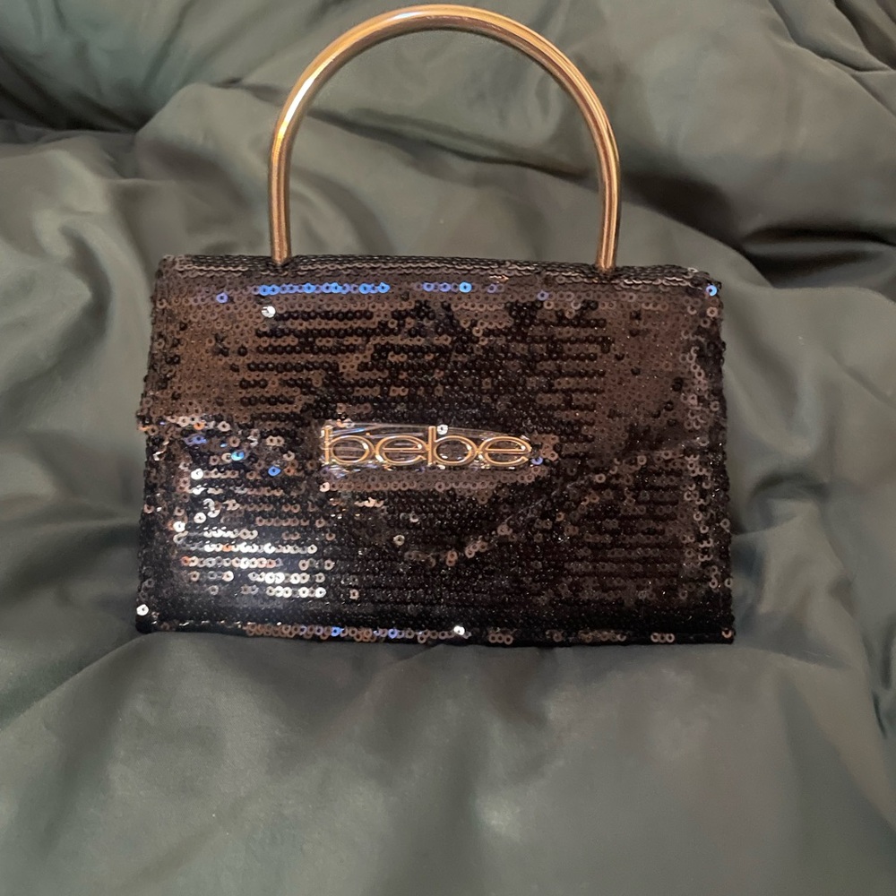 Bebe Black Sequin Women's Bag